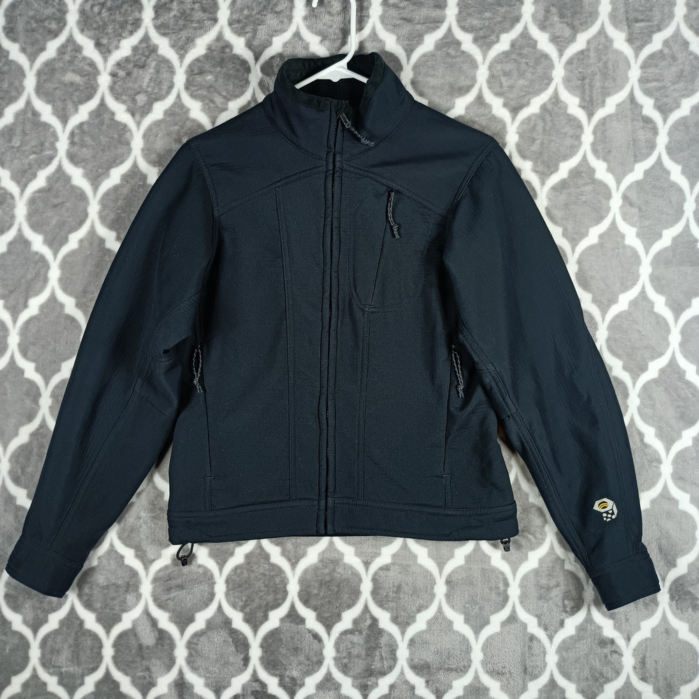 Mountain Hardwear Softshell Jacket‎ Women Size 8 Black Outdoor Hiking